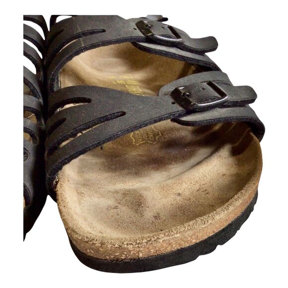 Black BIRKENSTOCK Granada Adjustable Buckle Slip On Sandal Sz 41 10 - Picture 6 of 11